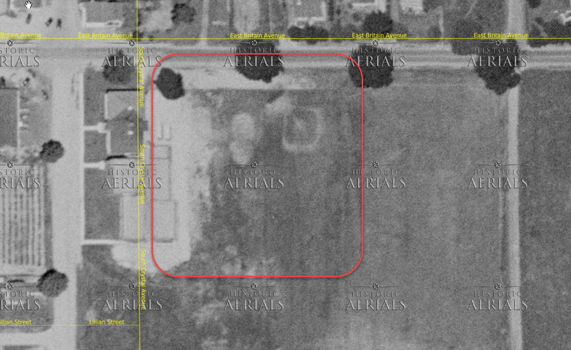 Benton Harbor Speedway (Benton Harbor Fairgrounds) - 1955 Aerial (newer photo)